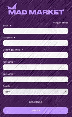 Il primo passo della registrazione